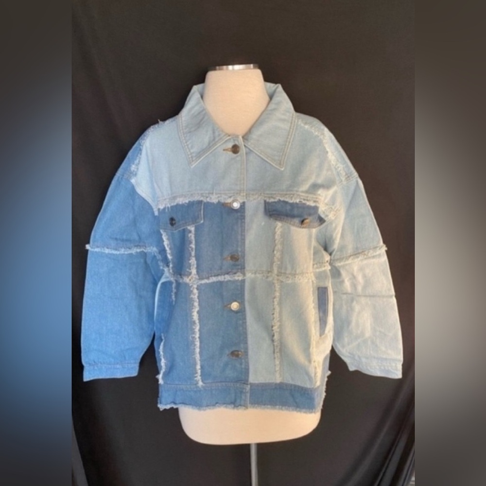 Women’s Patchwork Denim Jacket Small - image 1